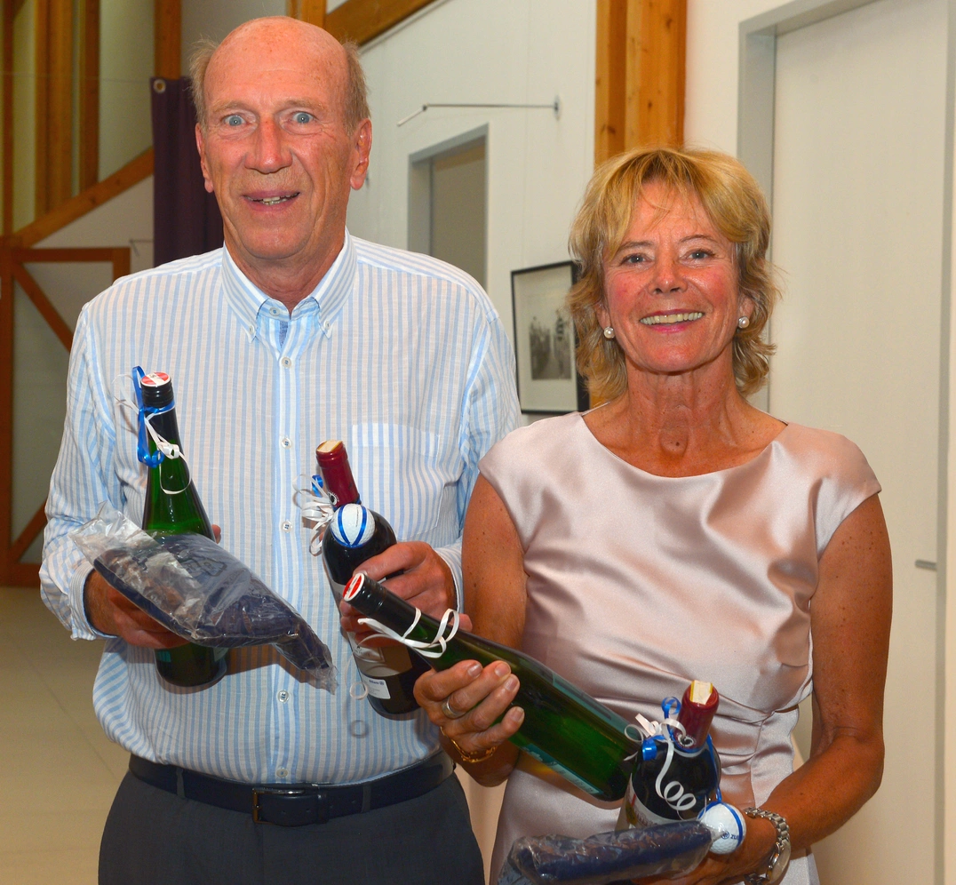 Nearest-to-the-Pin-Gewinner: Roland Stitz und Johanna Holdenrieder
