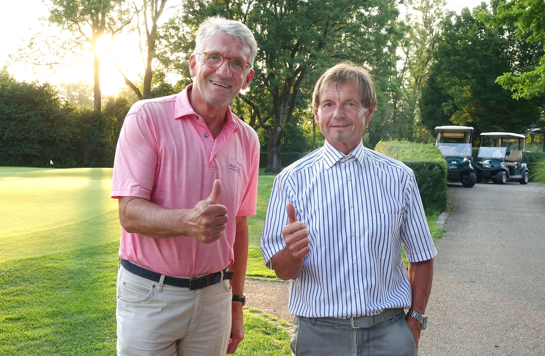 Erfolgreiches Duo: Triple-Sieger Heribert Brunner, links, und Fotograf Joe Petrus.