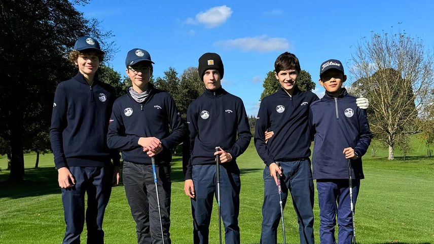 Team 1 v. l. n. r.: Ersatzspieler Moritz Marschall, Severin Szika, Lucas Böhmer, Hubertus Schwarz, Charles Han