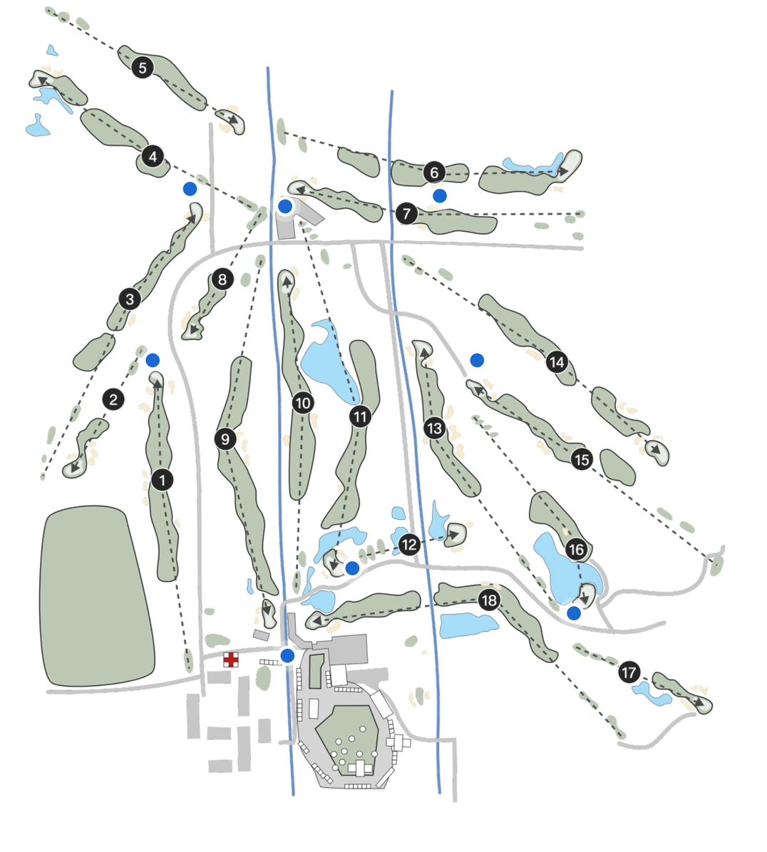 Old Course: Meisterschaftsplatz der BMW International Open (Grafik: www.bmw-golfsport.com)