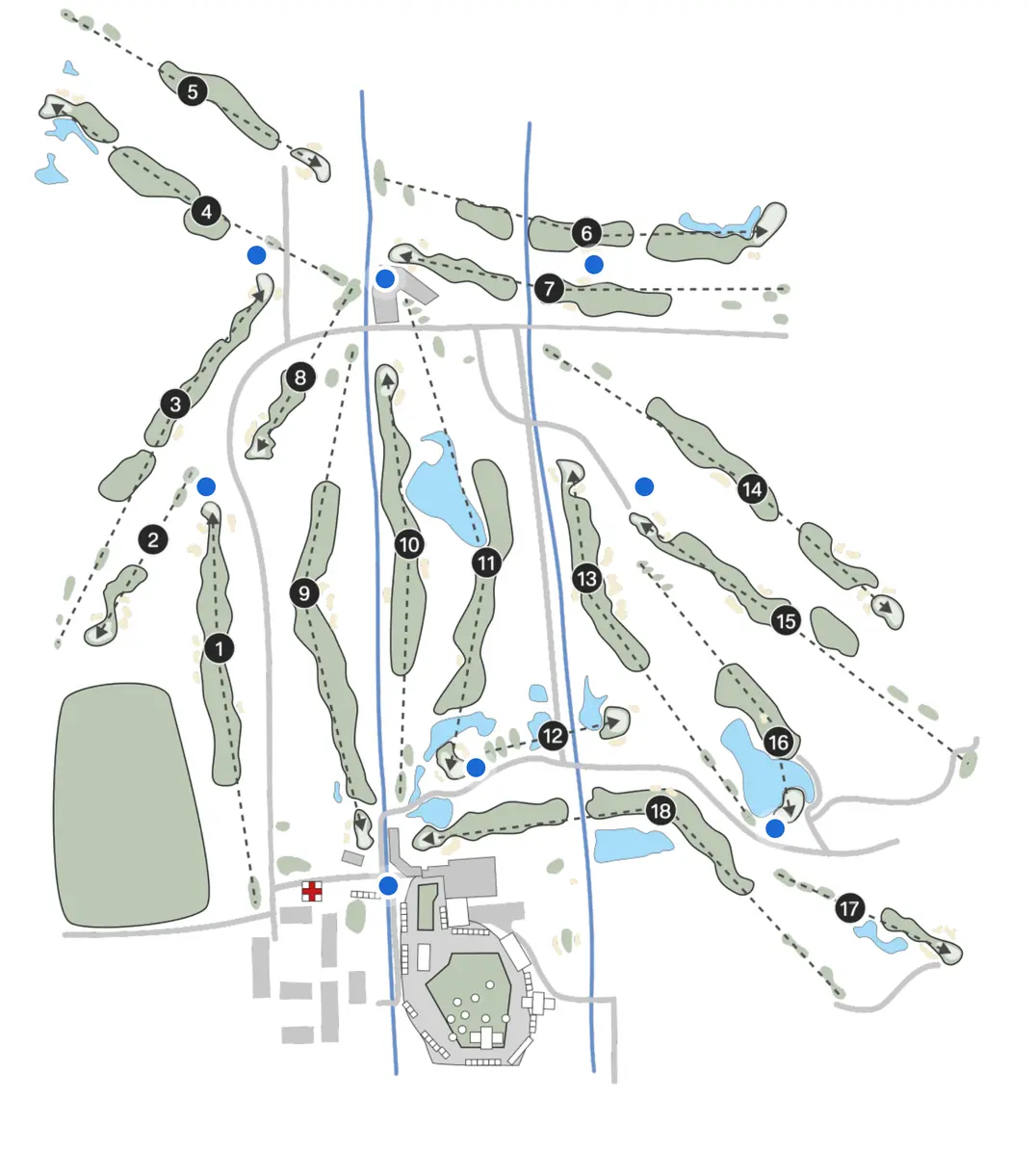 Old Course: Meisterschaftsplatz der BMW International Open (Grafik: www.bmw-golfsport.com)