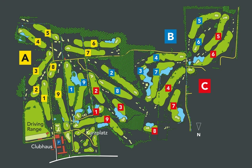 Overview golfcourse