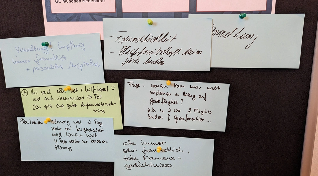 Viele Lob-Kärtchen gab es fürs Eichenrieder Sekretariat.